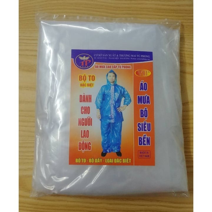 Áo Mưa Bộ Trong Suốt Màu