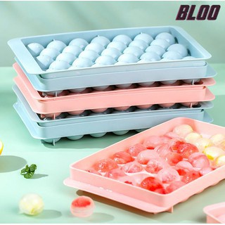 Khay Đá, Khuôn Đá, Khuôn Làm Thạch Vỉ 33 Viên Dang Tròn Có Nắp Đậy An Toàn Tiện Lợi Cho Bạn