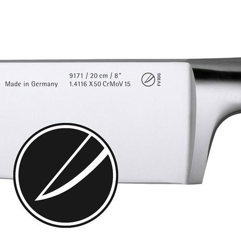 Bộ 3 dao inox WMF Grand Gourmet chất liệu thép không gỉ sáng bóng [nhập Đức chính hãng]