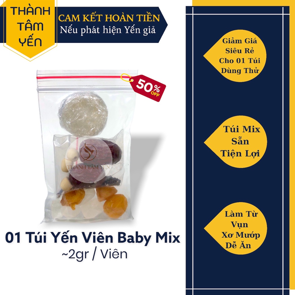 [DÙNG THỬ] 01 Túi Yến Baby Mix Sẵn + Đồ Chưng Kèm