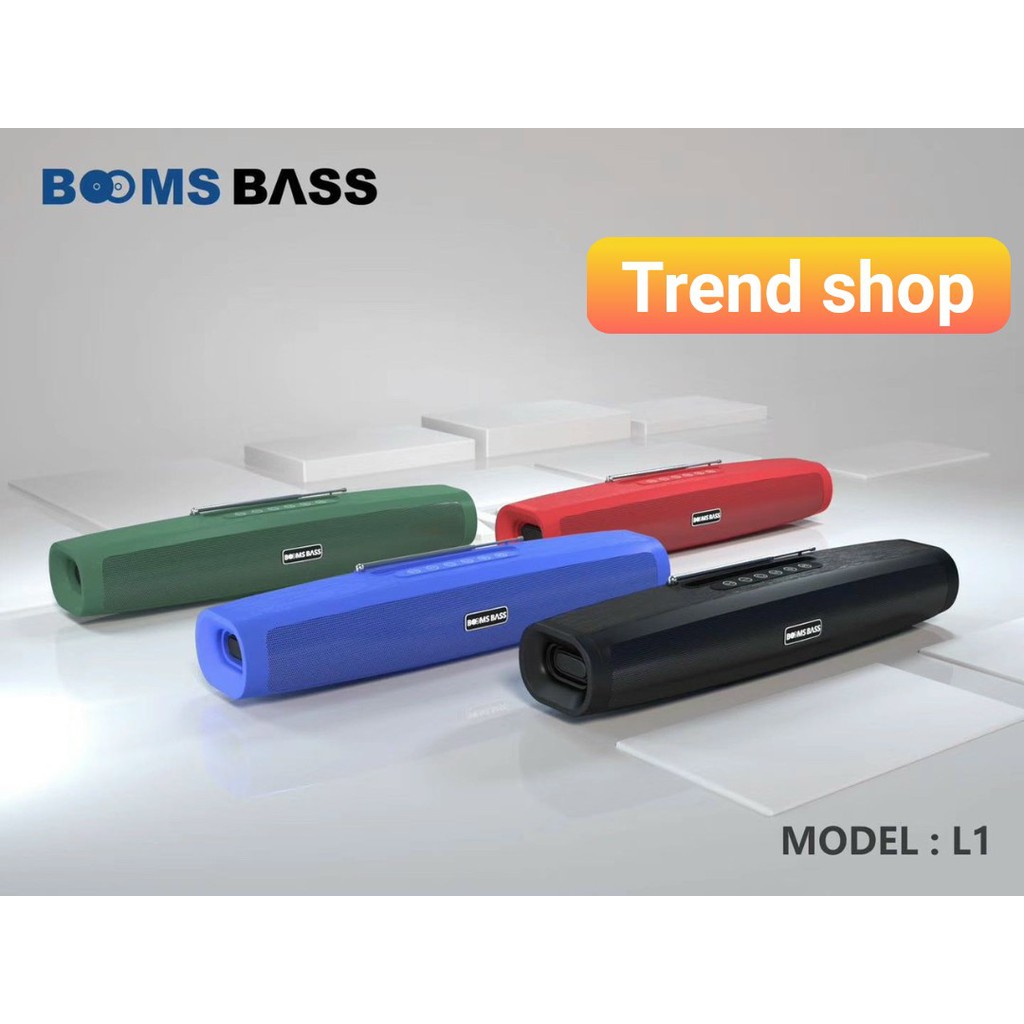 Loa bluetooth Booms Bass L1 Âm mạnh mẽ, kiêm  giá đỡ điện thoại, thiết kế dáng dài sang chảnh