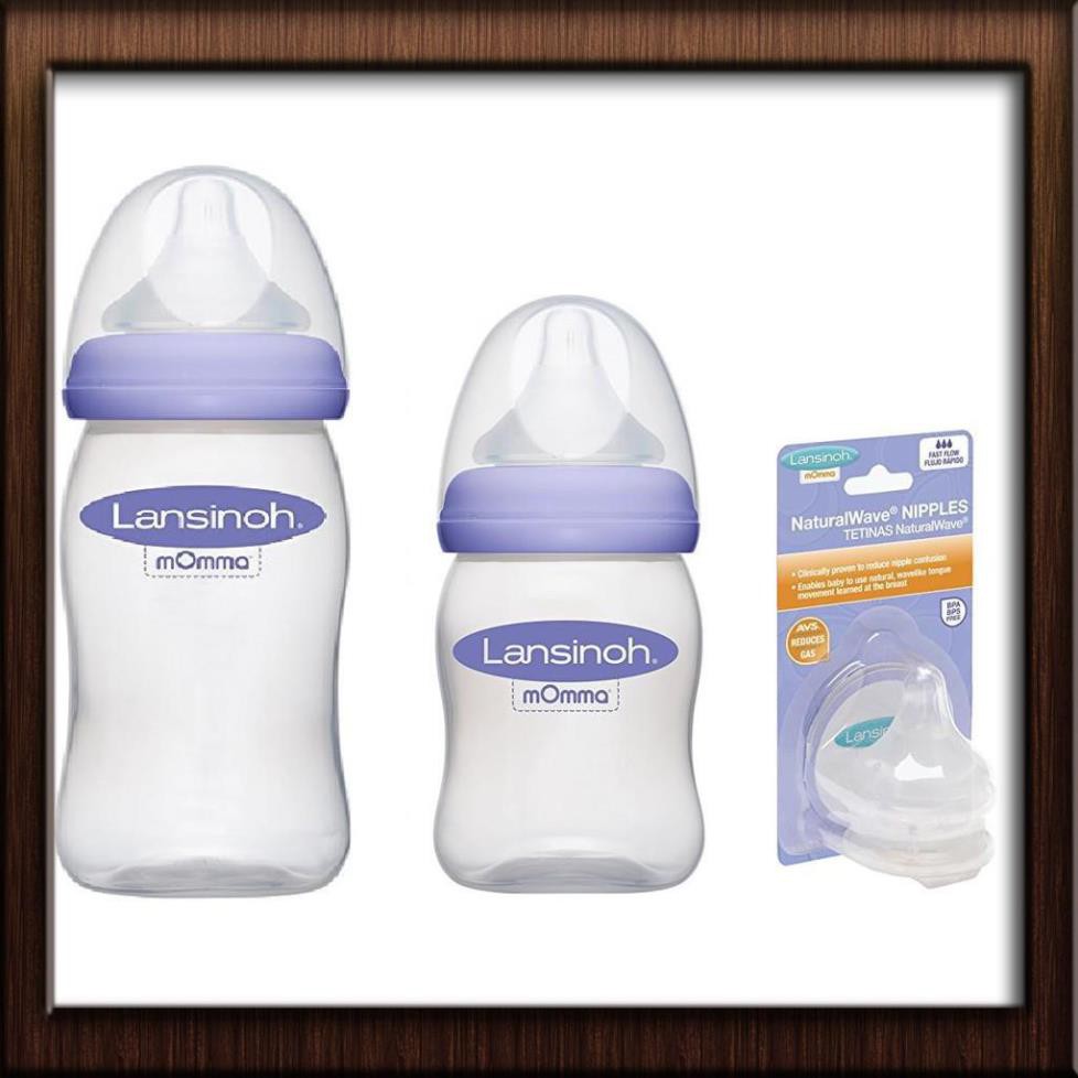 Bình sữa Lansinoh Momma 160ml/240ml lang.vk20