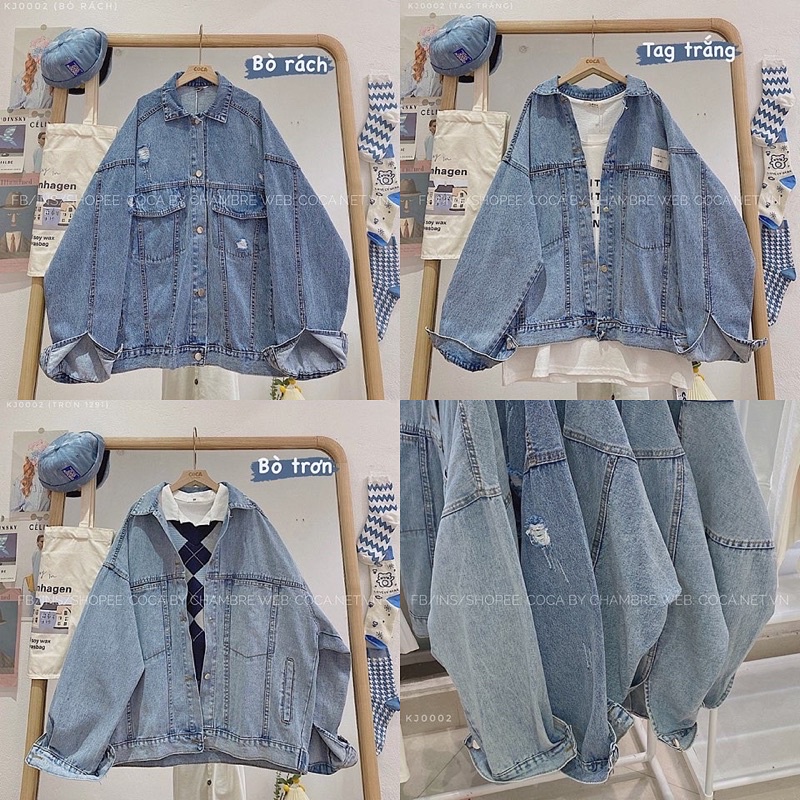 [KJ0002] SERI áo khoác bò DENIM form rộng hot 2021 (Có sẵn/ảnh thật)