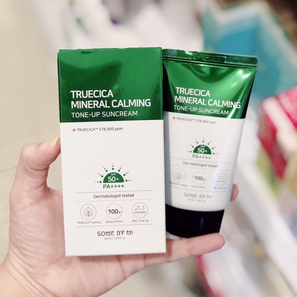 ( Mẫu Mới ) Kem chống nắng Some By Mi truecica mineral 100 calming suncream SPF50+/PA+++ 50ml