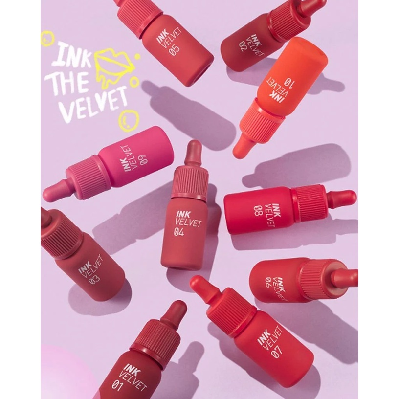 Son Kem Lì Peripera Ink Velvet Tint 4g #01 Good Brick - Đỏ Gạch