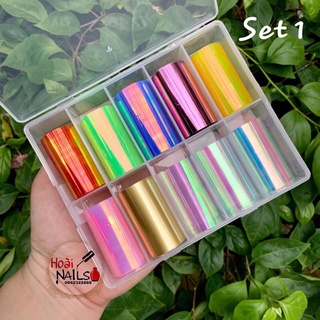 set sequin mix nhiều màu trang trí móng tay