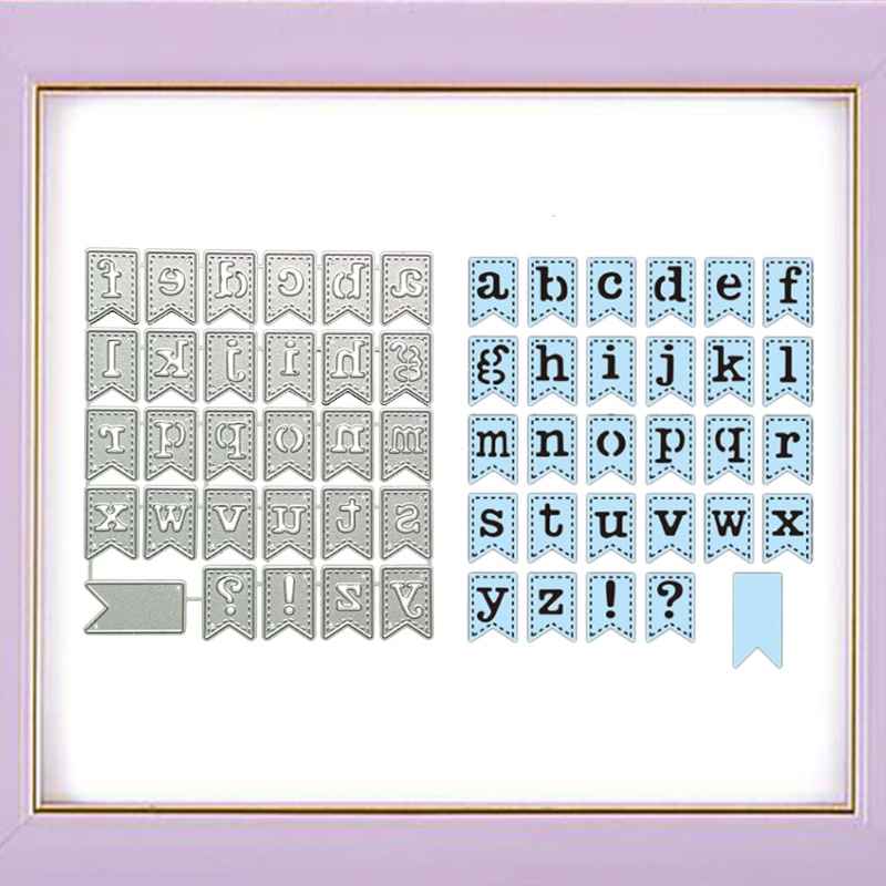 Khuôn Cắt Giấy Kim Loại Hình Chữ Cái 3D Xinh Xắn