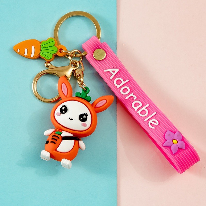 Móc khoá thỏ kèm dây