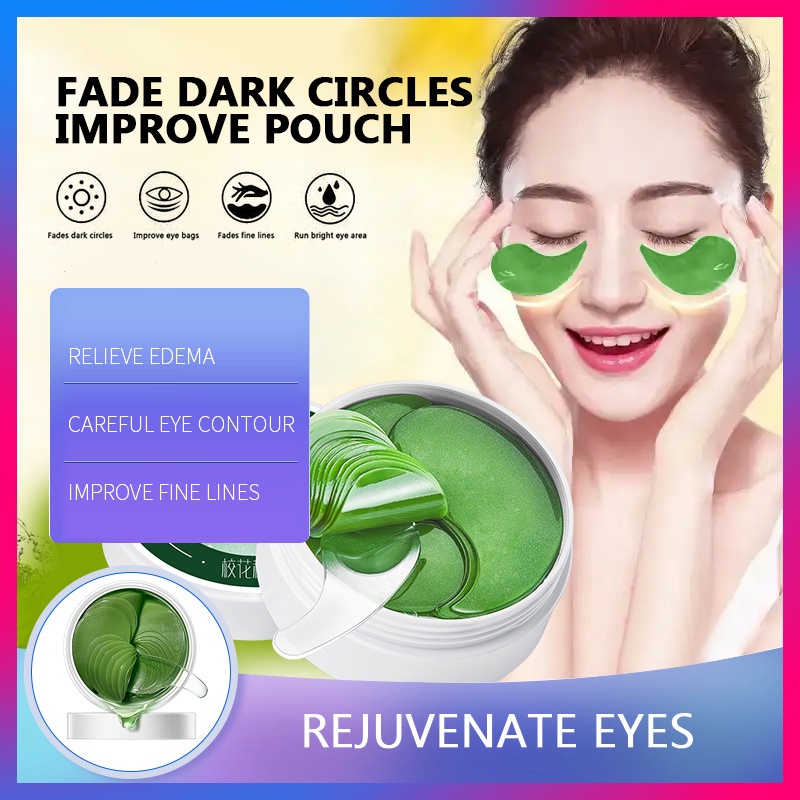 Hot Sale Gold Moisturizing Seaweed Crystal Collagen Eye Mask Patch 60pcs Anti-Wrinkle Anti Aging Remove Dark Circles Eye Care fortunely.vn