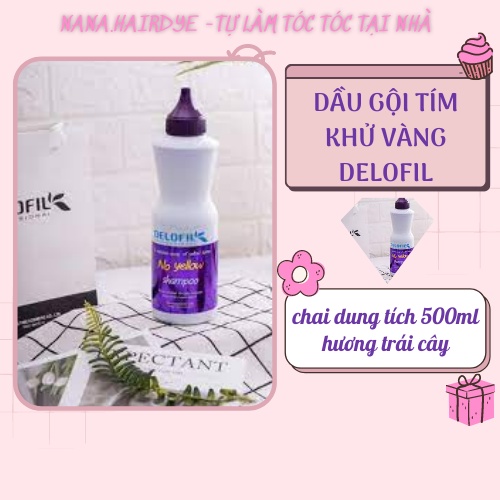 Dầu gội tím khử ánh vàng cho tóc tẩy, tóc nhuộm khói xám 500ml