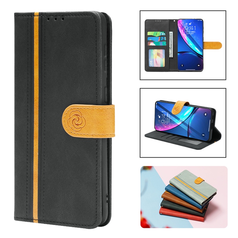 Bao Da Điện Thoại Nắp Lật Khóa Nam Châm Hình Hoa Hồng Cho For IPhone X XR XS 11 Pro Max 7 8 Plus SE2 Ví