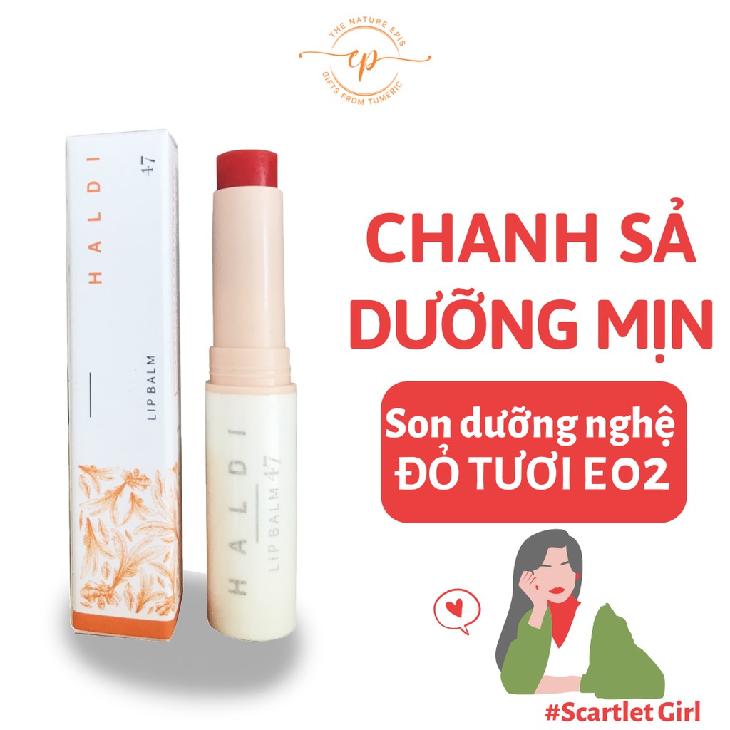 Son Dưỡng Môi Có Màu Tone Đỏ Tươi E02 - Son Dưỡng Nghệ Epis Dưỡng Môi Mềm Mịn, Tươi Tắn