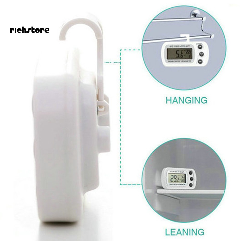 Nhiệt Kế Điện Tử Màn Hình LCD Chống Thấm Nước Cho Tủ Lạnh