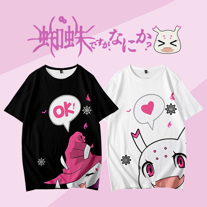 Áo Thun Tay Ngắn Cổ Tròn In Hình Nhện Hai Chiều Thời Trang Mùa Hè Cho Nam Và Nữ