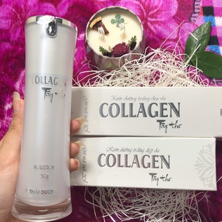 Kem - Nước Collagen Tây Thi - Sao Thái Dương - Dưỡng Trắng Chống Lão Hoá Da