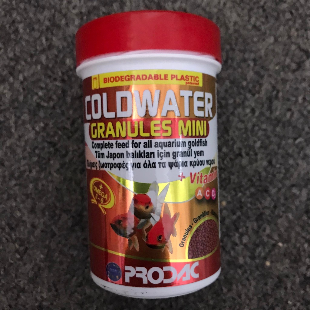 Thức Ăn Dạng Hạt Cho Cá Vàng COLDWATER GRANULES MINI - PRODAC - 45g