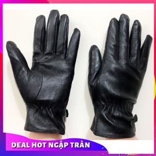 RẺ VÔ ĐỊCH🎁Găng Tay Da Lót Nỉ Hỗ Trợ Cảm Ứng Điện Thoại