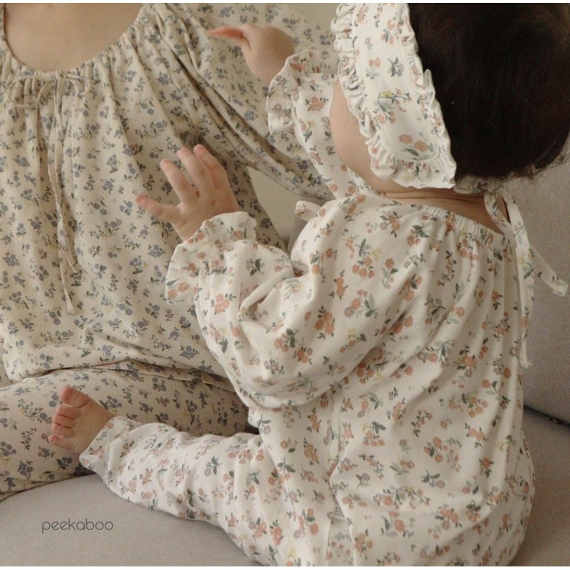 Bộ rời hoa nhí cho mẹ&bé gái diện #peekaboo