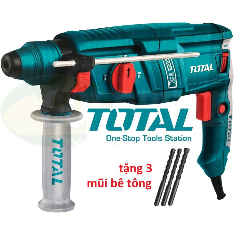 Máy khoan búa bê tông khoan sắt 650W Total  TH306226