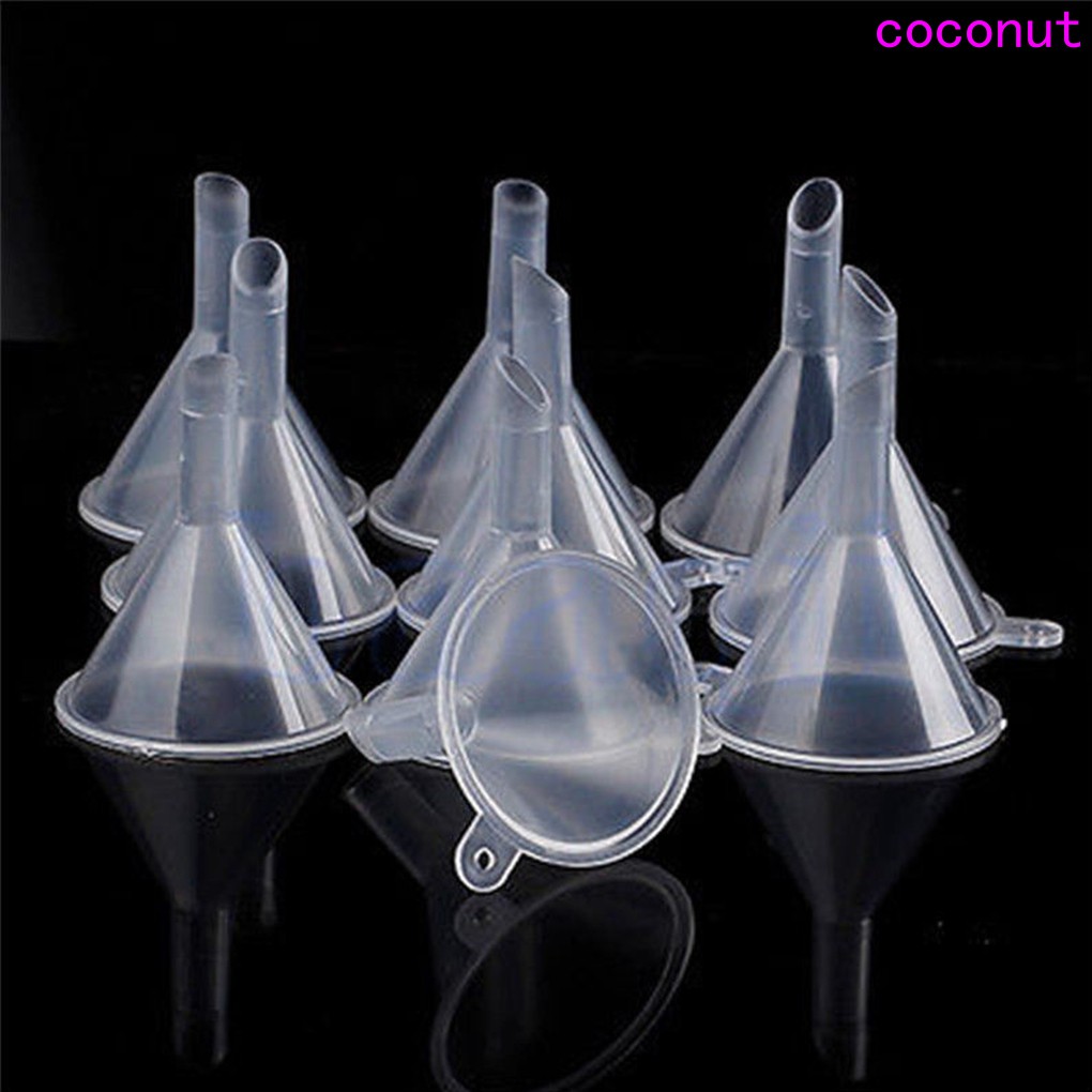 10pcs Small Plastic Mini Bottle for Perfume Diffuser Liquid Oil Funnels Lab