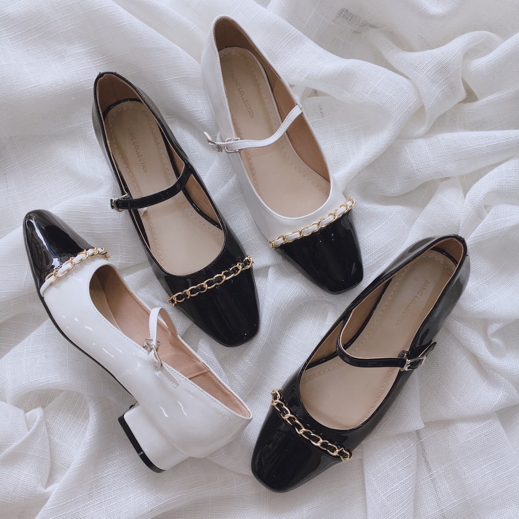 SỤC NỮ LOVIIE BASICS - GIÀY CAO GÓT MŨI TRÒN QUAI NGANG - G220312