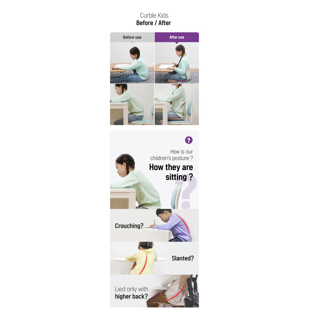 [CHÍNH HÃNG ABLUE ] Ghế Curble Chair KID điều chỉnh tư thế ngồi, chống gù, Hỗ trợ giảm áp lực cho cột sống Hàn Quốc | BigBuy360 - bigbuy360.vn