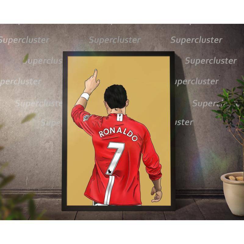 Tranh Vải Bạt Treo Tường In Hình Cầu Thủ Ronaldo