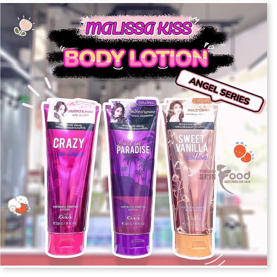 Sữa Dưỡng Trắng Da Toàn Thân Hương Nước Hoa Malissa Kiss Whitening Perfume Body Lotion 226g