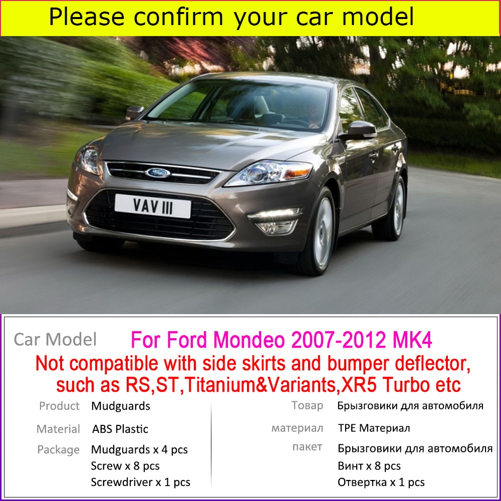 FENDER Tấm Chắn Bùn Cho Ford Mondeo Mk4 2012~2007 2011 2010 2009 2008