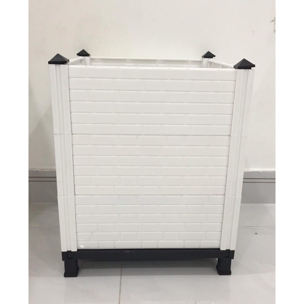 Chậu nhựa lắp ghép, lắp ráp 3 tầng thông minh trồng rau sạch (40x40x48cm)