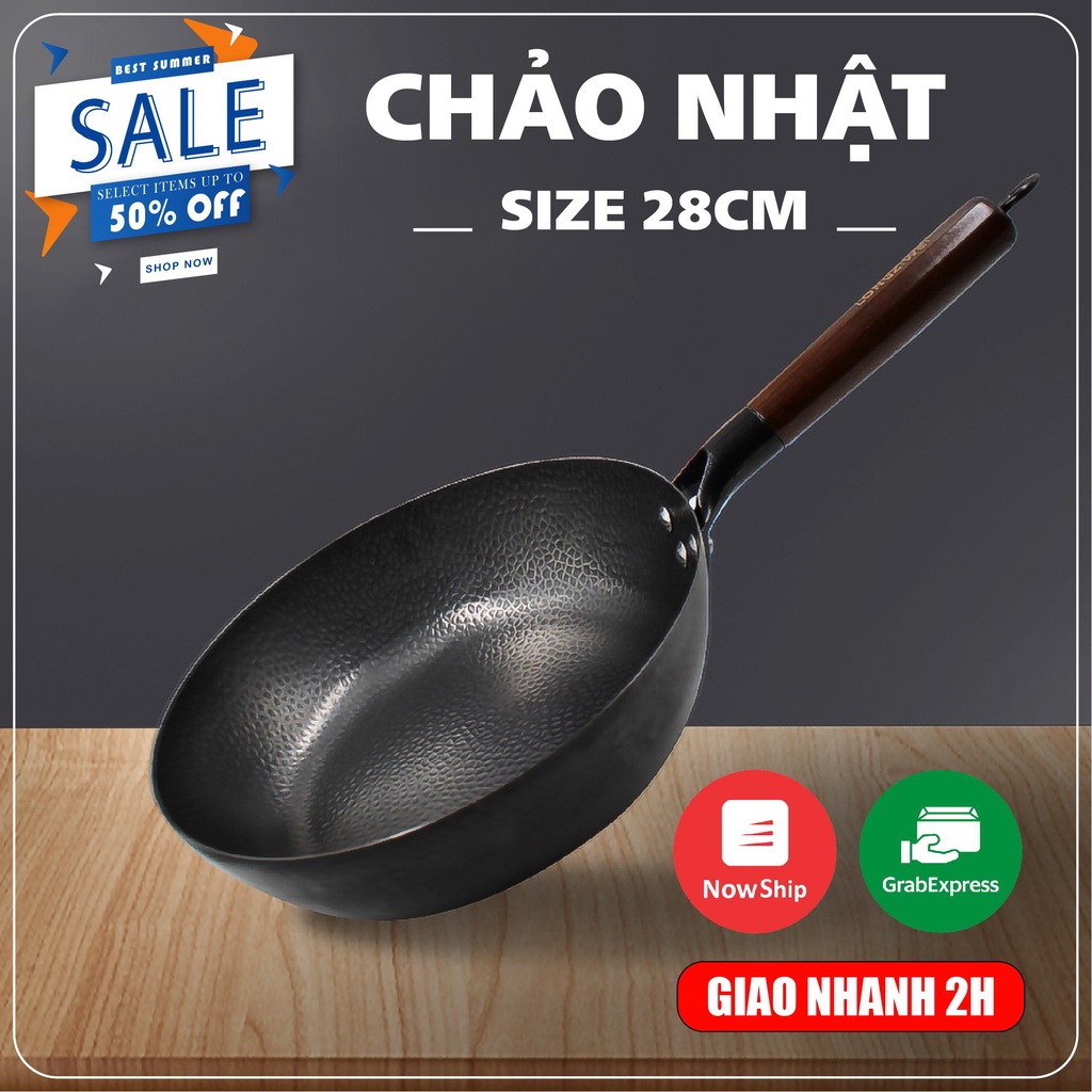 Chảo Nhật chống dính sâu lòng size 28cm dùng đê chiên xào nấu