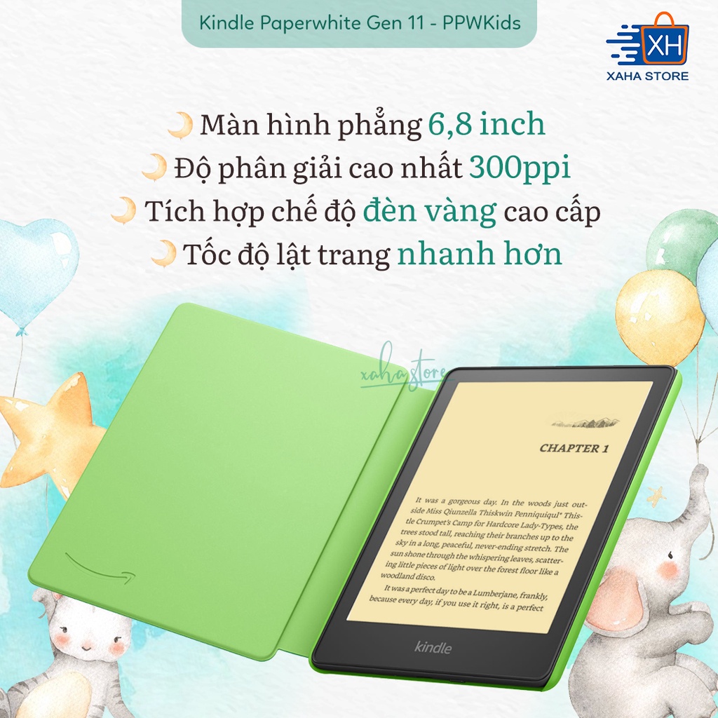 Máy Đọc Sách Kindle Amazon Paperwhite 5 Kids 11th Generation 2021 NEW 100% Phiên Bản Dành Cho Trẻ Em - Xaha Store | WebRaoVat - webraovat.net.vn