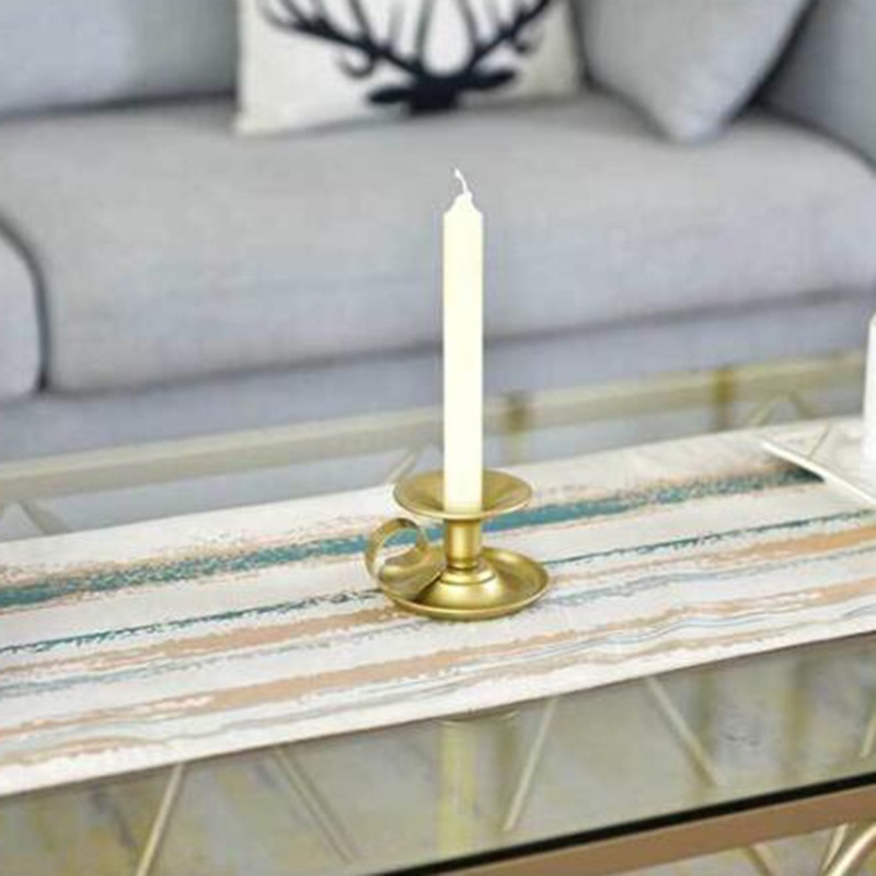 Bộ 2 Giá Đỡ Đèn Cầy Bằng Kim Loại Phong Cách Retro Đơn Giản
