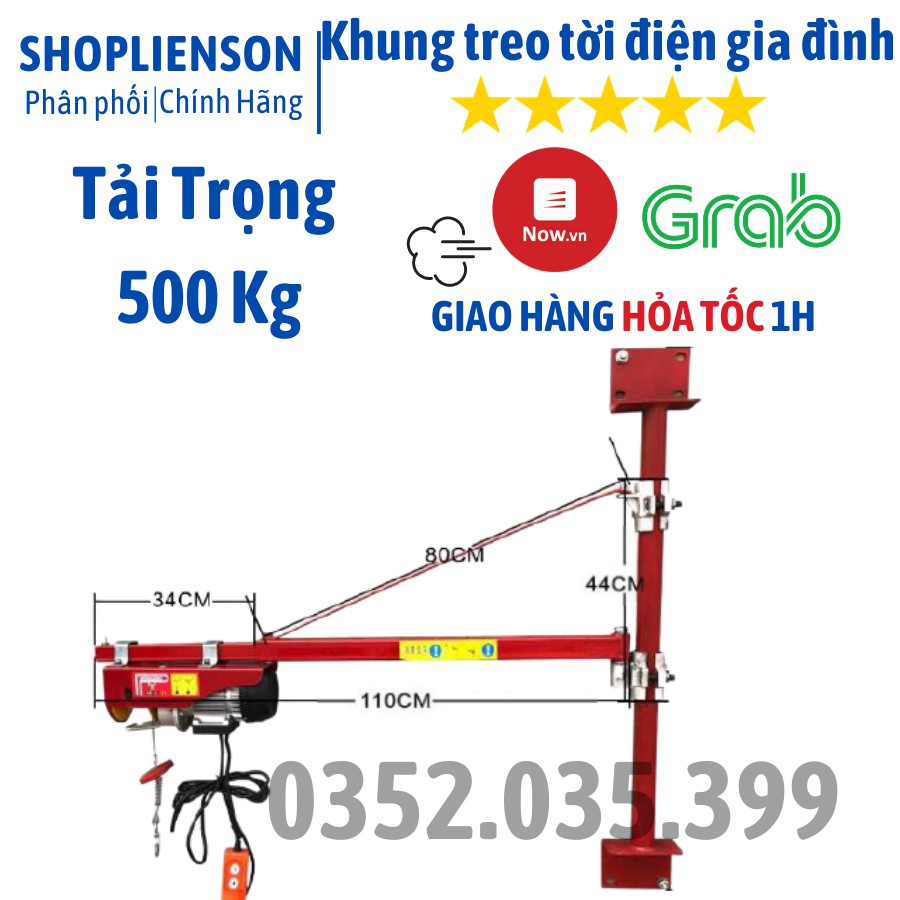 Khung treo tời điện gia đình 500kg Liên Sơn