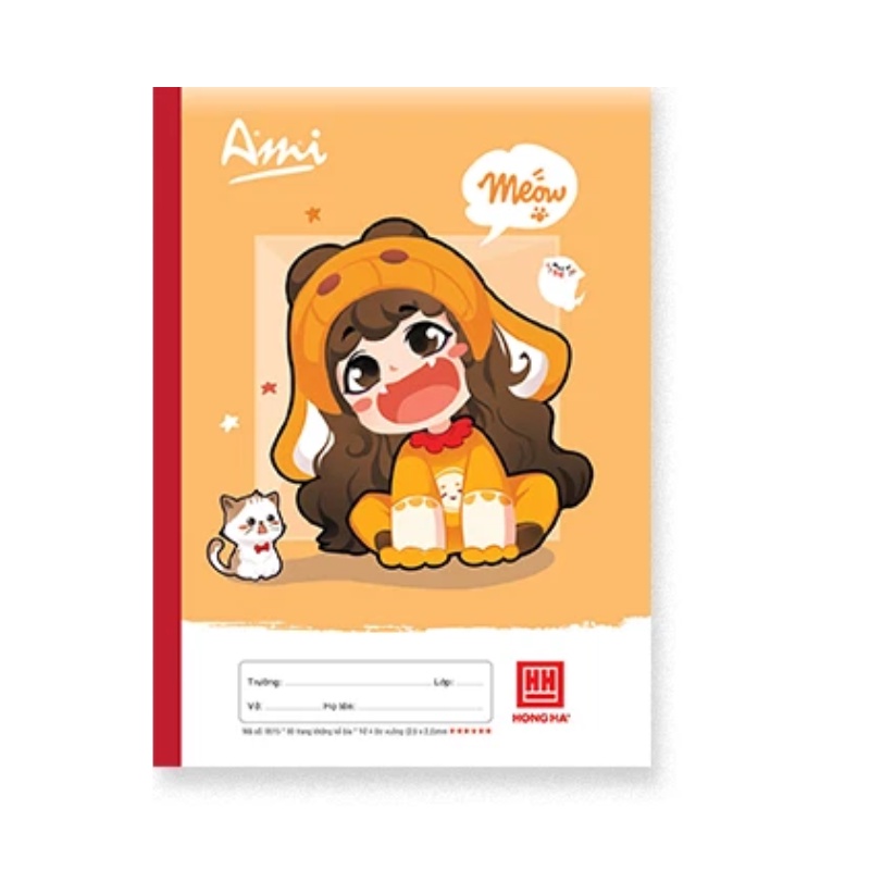 Vở ô ly hồng hà Ami - 80 trang - chống lóa - 1 quyển - 0515 - vở ô ly hồng hà cao cấp cho bé - MIYABI STORE