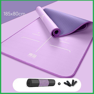 Thảm tập Yoga Định tuyến chất NBR dày 10mm QingNiao Cao Cấp(NEW) - Tặng kèm túi đựng thảm