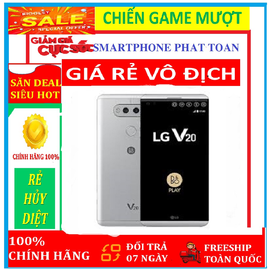 điện thoại LG V20 64G ram 4G mới, CHÍNH HÃNG, bảo hành 12 tháng