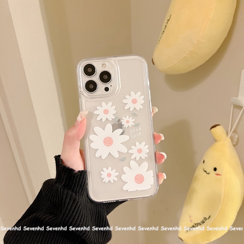 Ốp Điện Thoại Họa Tiết Hoa Cúc Đơn Giản Thời Trang Cho iPhone 13 12 11 Pro Max SE2020 X XR Xs Max 7 8 Plus