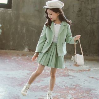 Sét trang phục váy áo vest player bé gái 3_15 tuổi