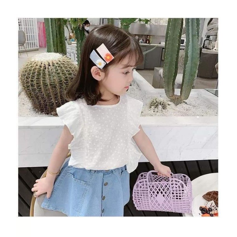 SET CỘC CÁNH TIÊN QUẦN VÁY JEANS CHO BÉ GÁI