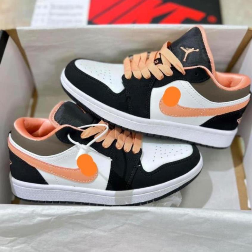 Giày thể thao JD1 jordan 1 low cam đào , Giày jd hồng đào cổ thấp nam nữ phối siêu xinh 2022