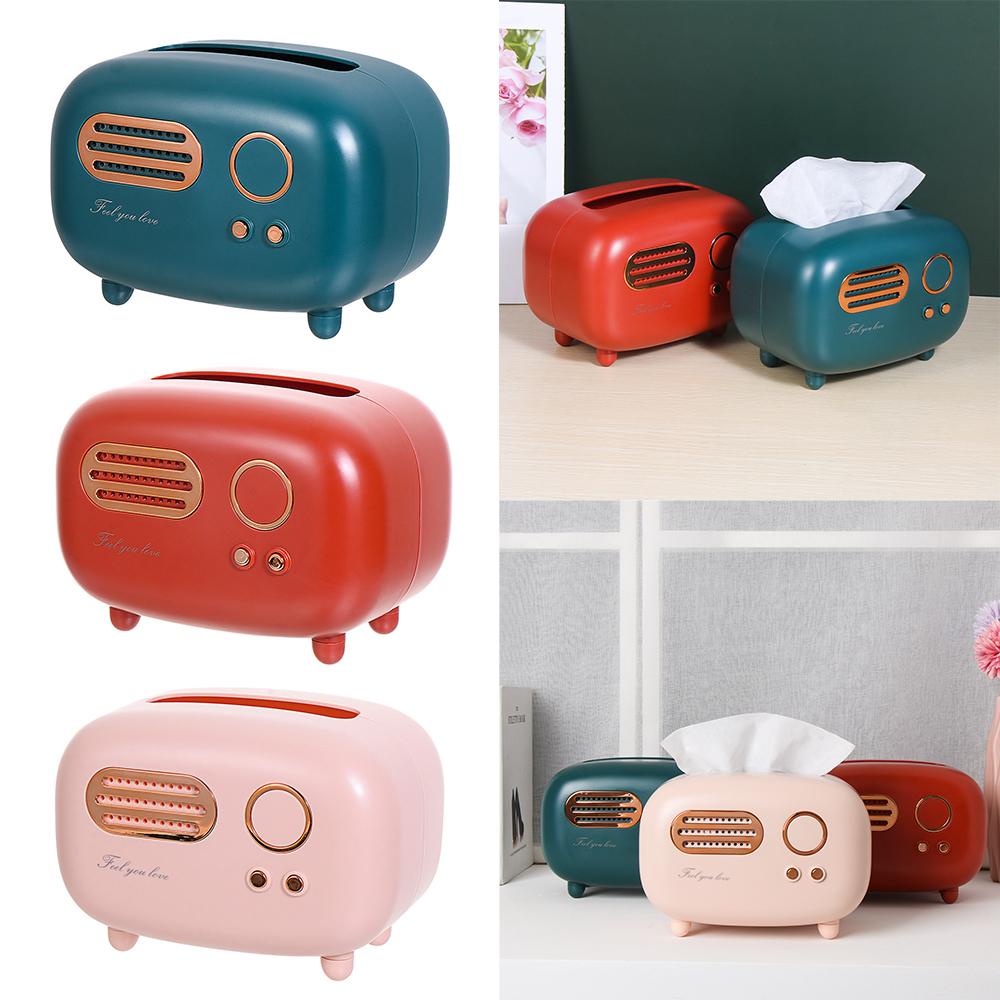 YOLA Hộp Đựng Khăn Giấy / Điều Khiển Từ Xa Để Bàn Trang Trí Phong Cách Retro