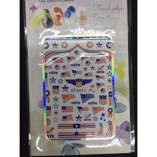 STICKER Dán Móng hình LÁ CỜ