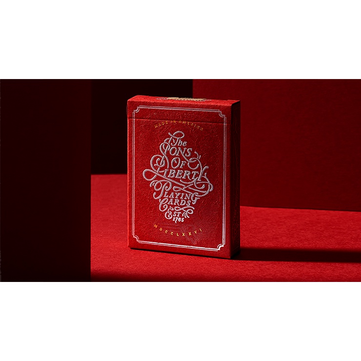 Bài Tây ảo thuật cao cấp từ Mỹ: Sons of Liberty Patriot Red Playing Cards