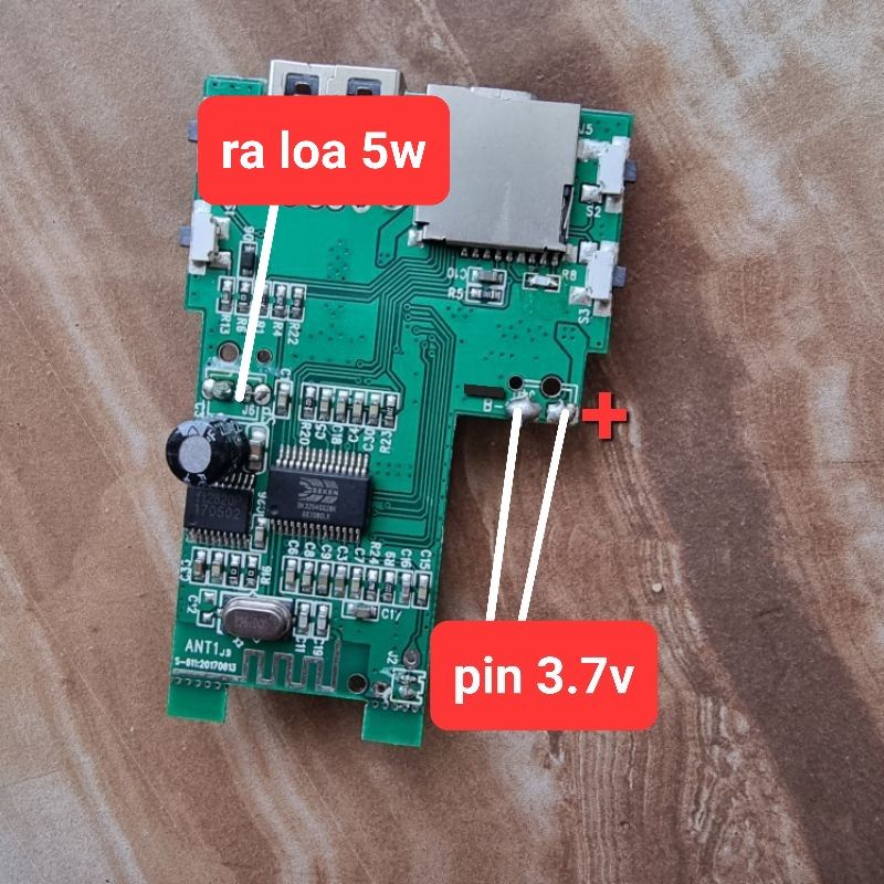 mạch 1 loa bluetooth 5w ic ft2820 âm thanh nổi Class-G 5W cực chất