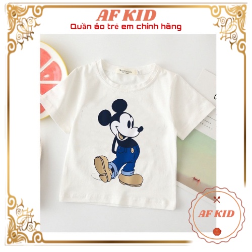Áo phông cộc tay cho bé 💖 Áo cotton in hình nhà chuột Mickey Family cho bé trai bé gái 💖 Quần áo trẻ em