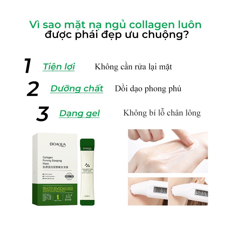 Mặt nạ ngủ collagen Bioaqua Dạng Thạch Nâng Cơ Chống Lão Hóa