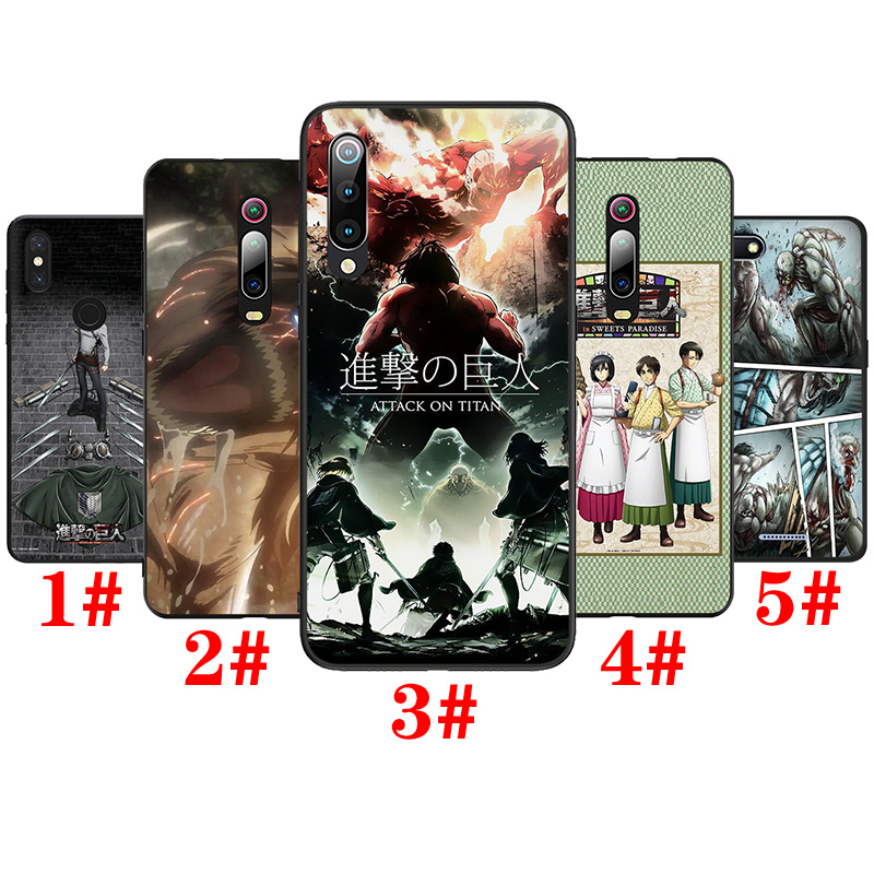 Ốp Lưng Silicone Họa Tiết Hình Attack On Titan Thời Trang Cho Xiaomi Mi A1 A2 A3 Lite 5x 6x F1 Poco X3 Nfc F2 Pro M3