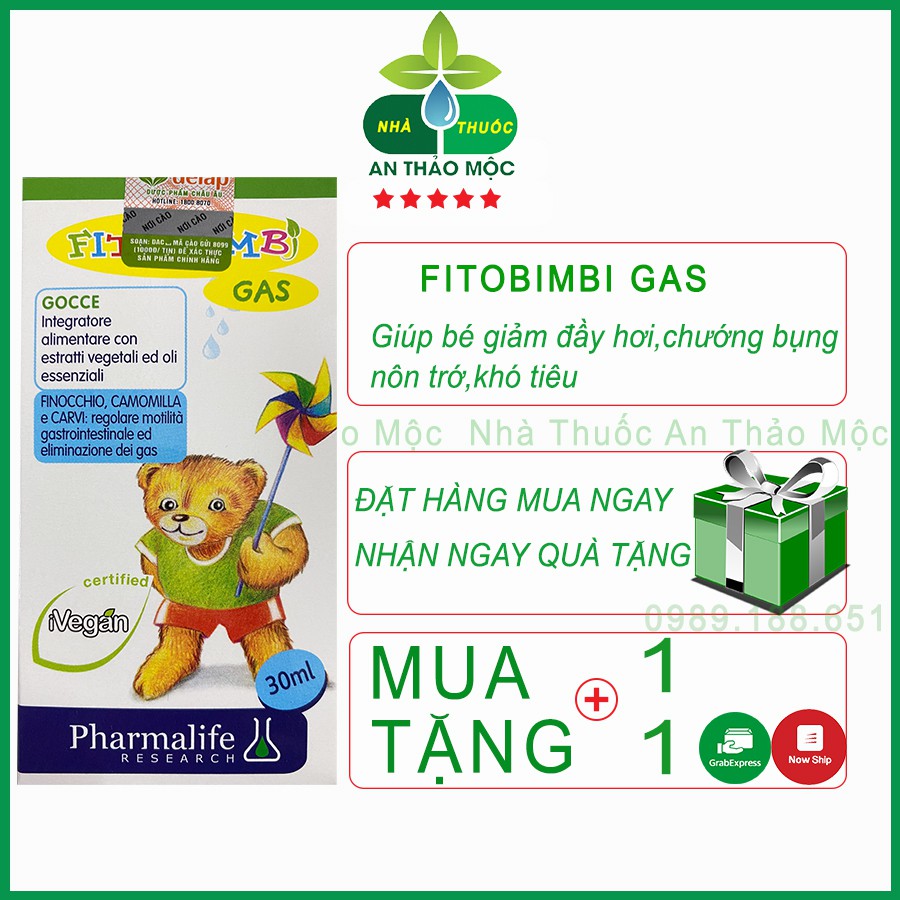 Fitobimbi Gas Bimbi Bé Hết Nôn Trớ,Chướng Bụng,Đầy Hơi Khó Tiêu.Rối Loạn Tiêu Hóa