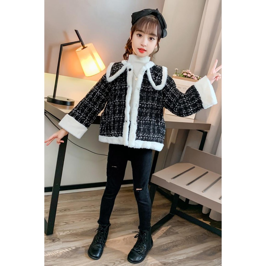 Áo khoác dạ cho bé gái 20kg - 50kg☑️ áo khoác bé gái (3 4 8 10 13 tuổi)☑️ Thời trang size đại 25kg 30kg 35kg 40